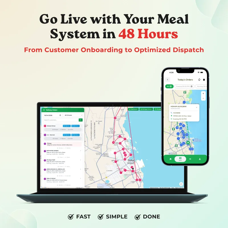 Go live with your meal system in 48 hours — fast, simple, done